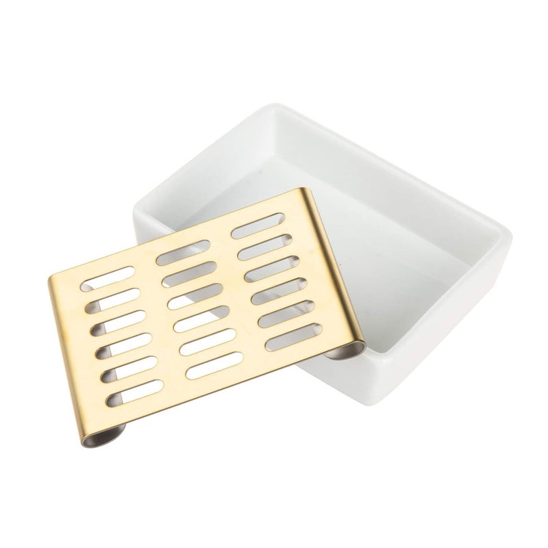 IMEEA Gold Soap Dish SUS304 Stainless Steel Gold Soap Holder for Bathroom Shower - Image 3